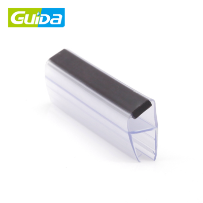 Guida high quality pvc 10mm glass magnetic pile rubber weather strip