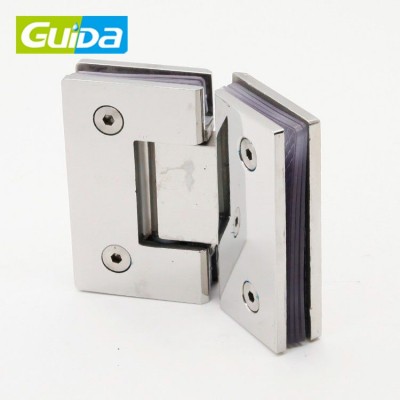 135 degree bright stainless steel sliding shower door steel hardware